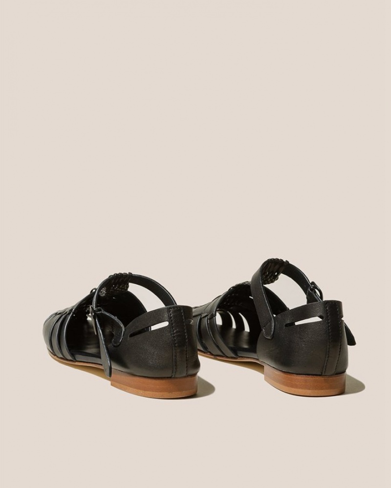 Women's Hereu Vedra Round-toe Soft Fisherman Sandals Black | Canada-91TFVPWGM